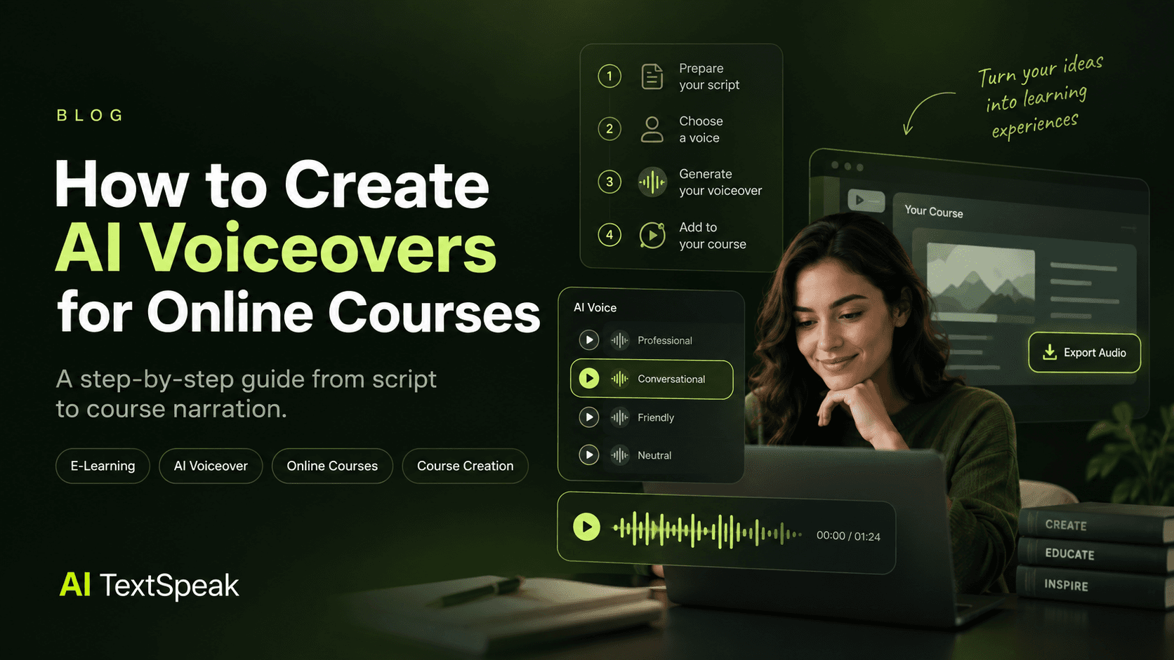 How to Create AI Voiceovers for Online Courses