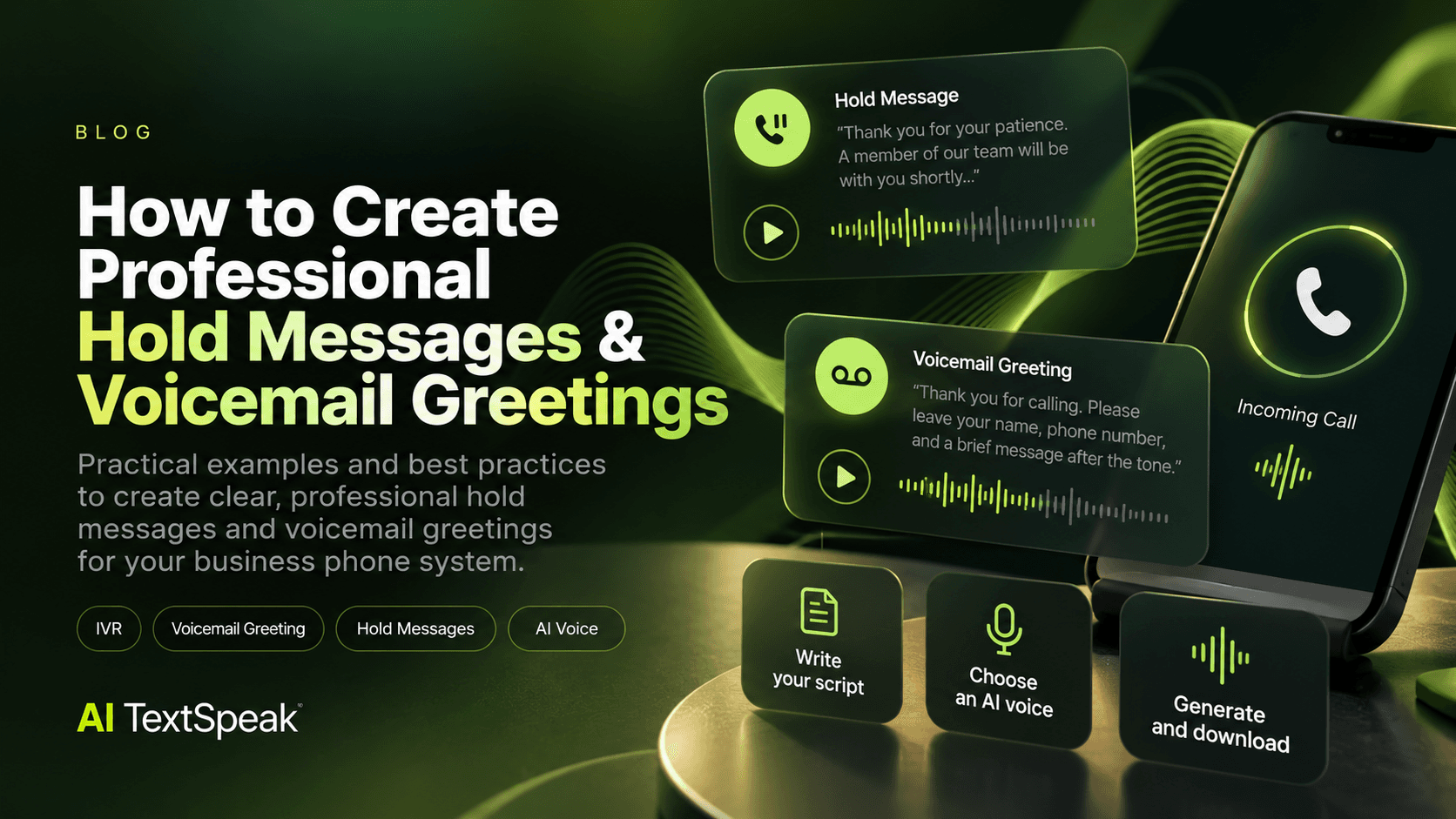 How to Create Professional Hold Messages & Voicemail Greetings