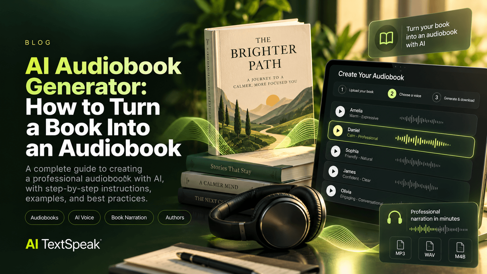 AI Audiobook Generator: How to Turn a Book Into an Audiobook