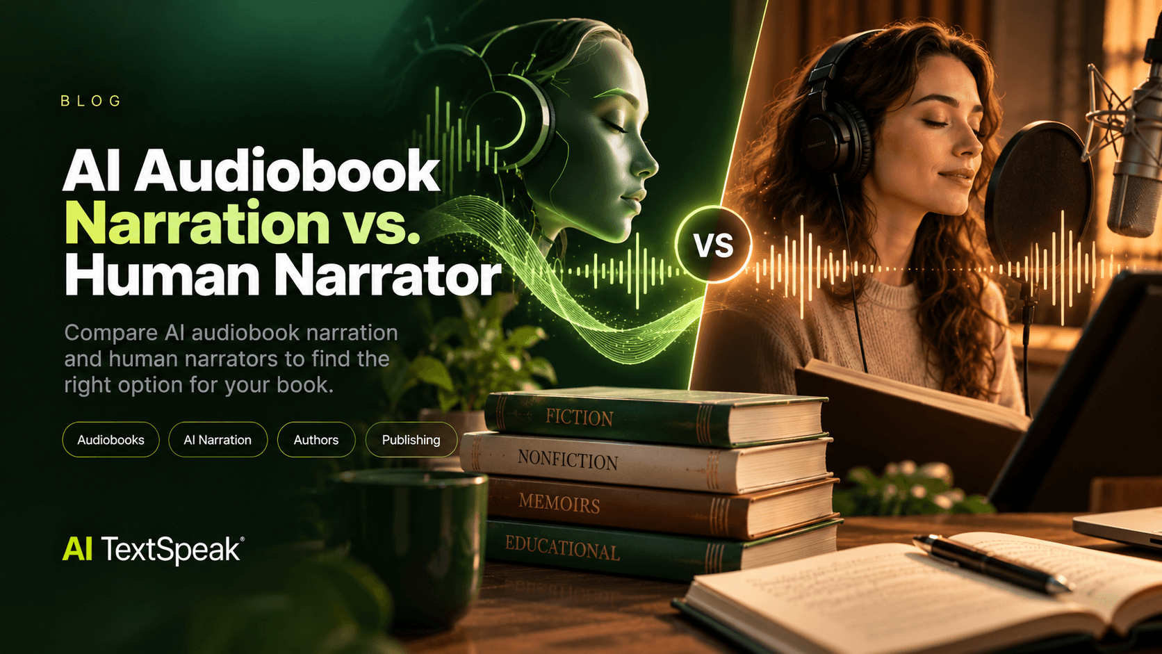 AI Audiobook Narration vs. Human Narrator