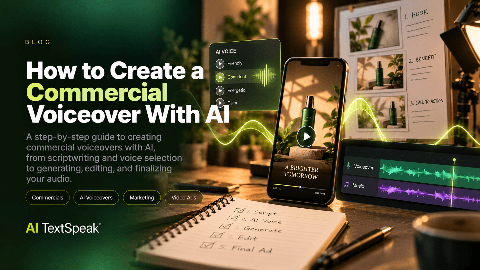 How to Create a Commercial Voiceover With AI